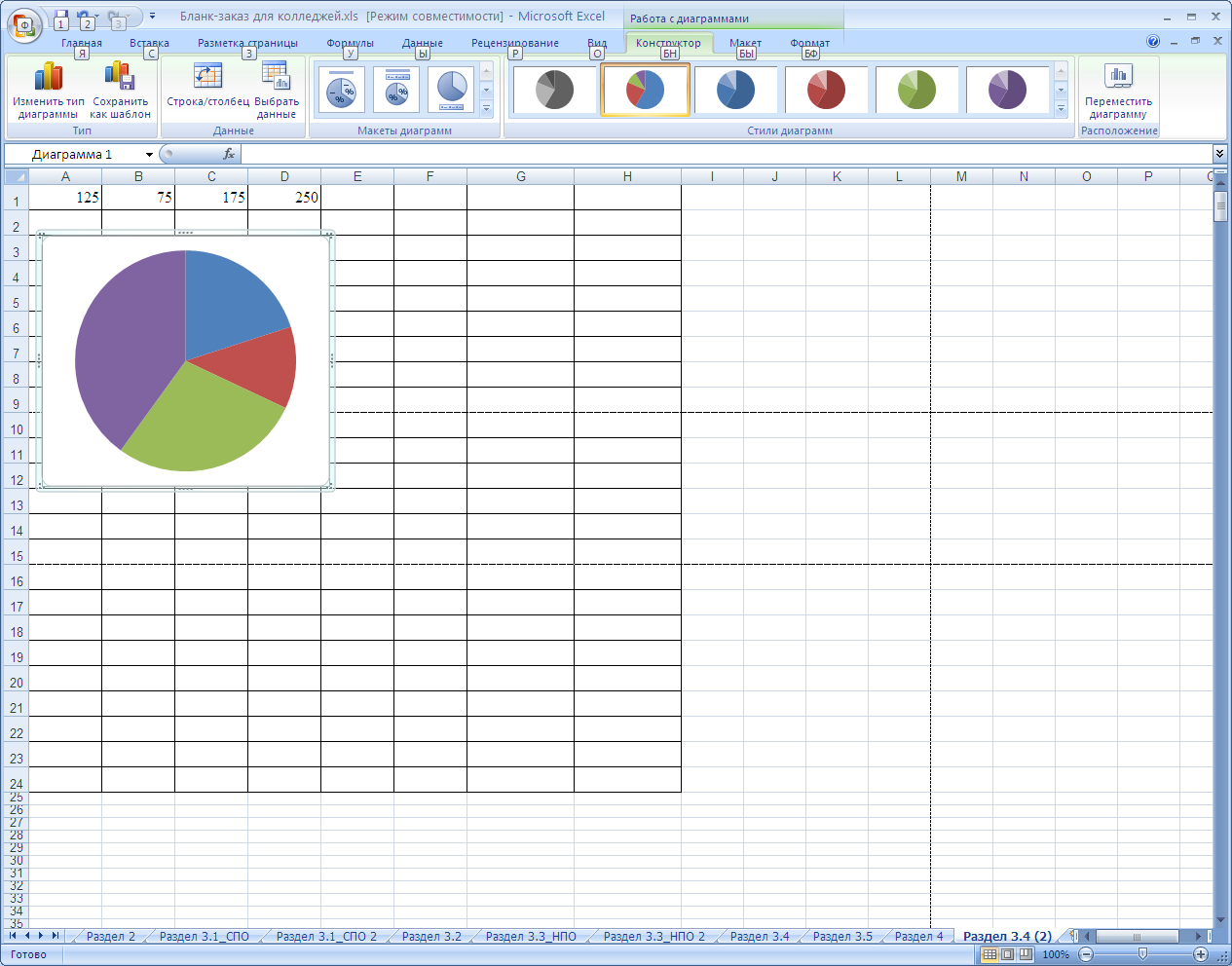 Как перенести диаграмму из excel на другой лист